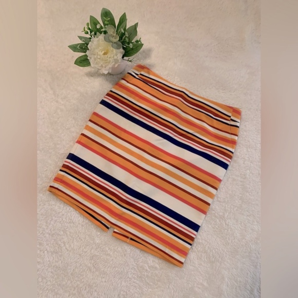 Merona Orange Yellow Mini Pencil Skirt Casual